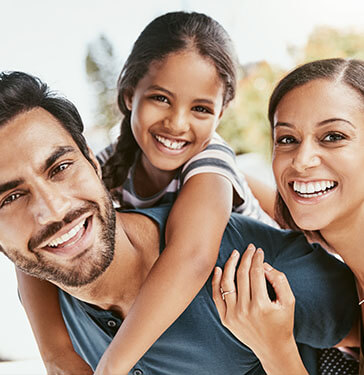 happy young family